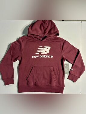 New Balance Maroon Logo Hoodie